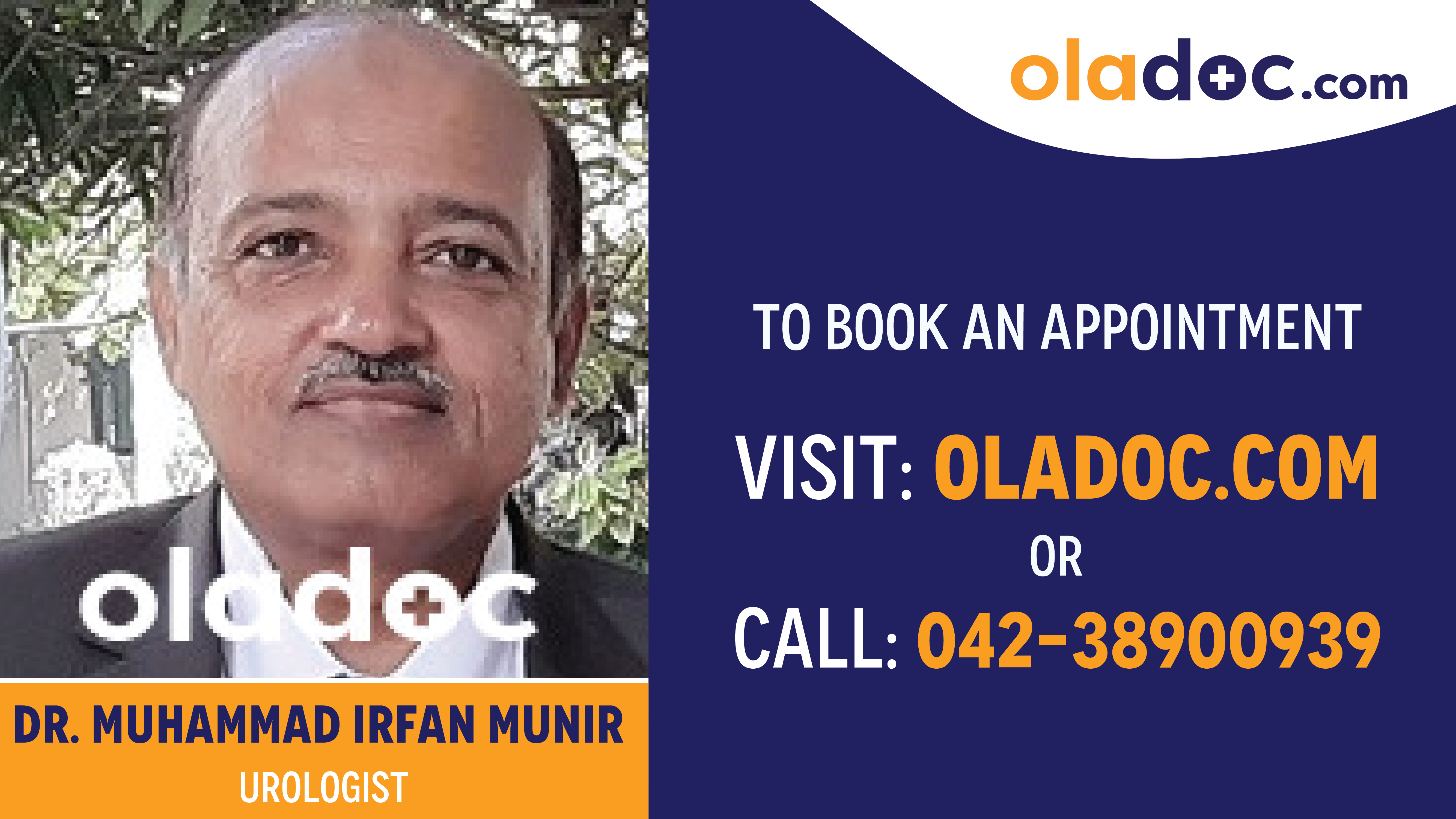 Book appointment with Dr.Muhammad Irfan Munir-best Urologist in Faisalabad
